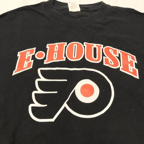 Philadelphia Flyers Hockey T Shirt Mens  Size LG Eddington House Hanes Beefy - Picture 2 of 16
